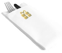 18 Airlaid Paper Food Grade Emulsion Glued Dust Free Paper Application Cutlery Set Package