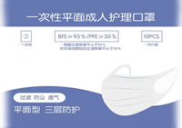 08 Disposable Flat Adult Care Mask XCW010 B