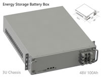 305 Energy Storage Battery Box 3U Chassis 48V 100Ah