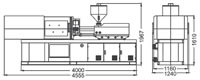 Plastics Injection Machine, Dimensions, SE130-430