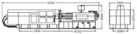 Plastics Injection Machine, Dimensions, SE1500-12750