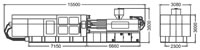 Plastics Injection Machine, Dimensions, SE1800-16000