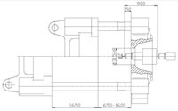 Plastics Injection Machine, Platen Dimensions, SE1800-16000 Side