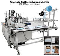 13 Automatic Flat Masks Making Machine, 120-150pcs per Minute