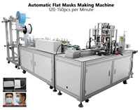 14 Automatic Flat Masks Making Machine, 120-150pcs per Minute