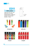 Semi-Finished Lighters Parts 07, Electronic Lighters E011, Refillable